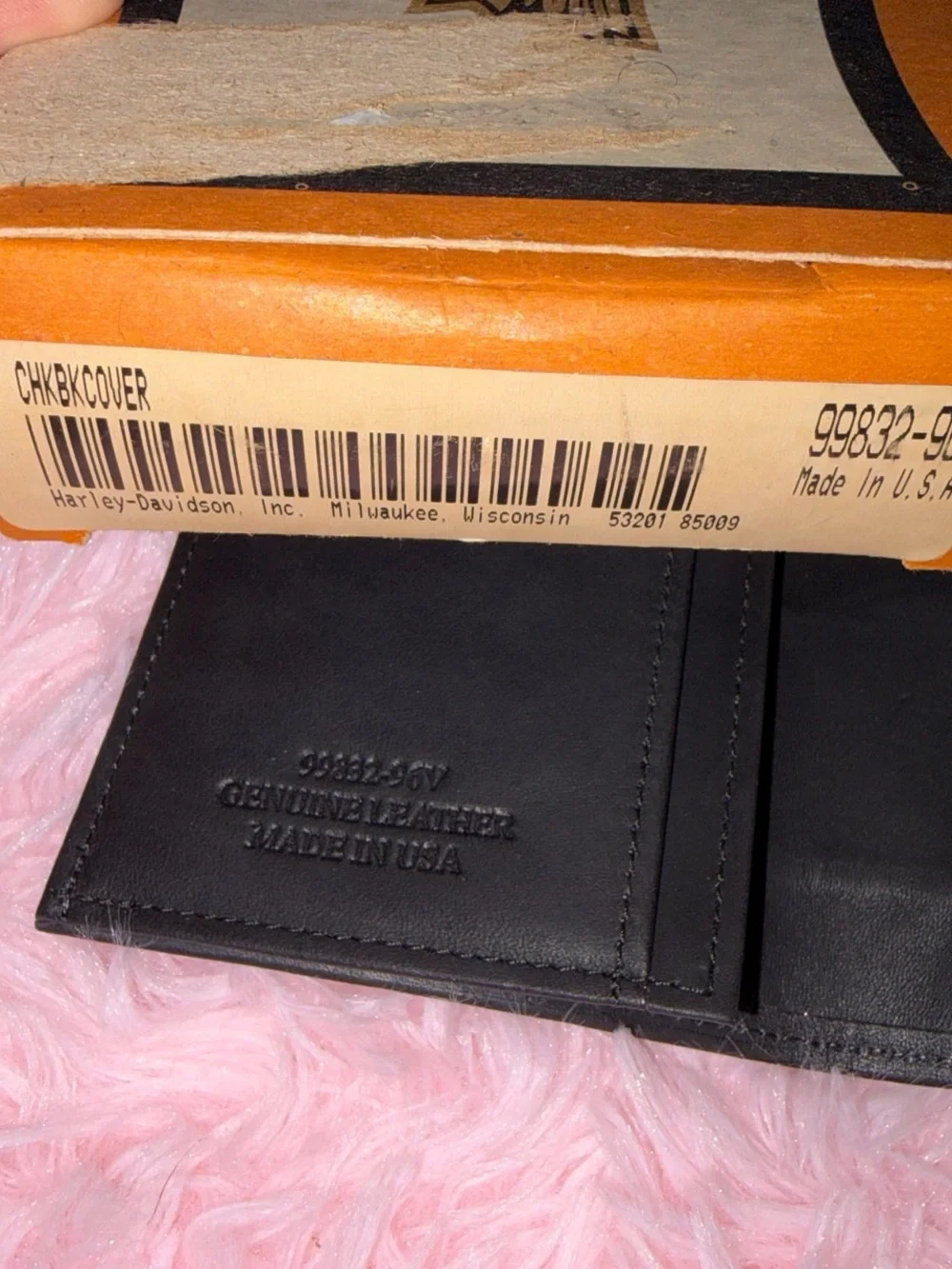 Harley-Davidson Black Leather Wallet/Checkbook